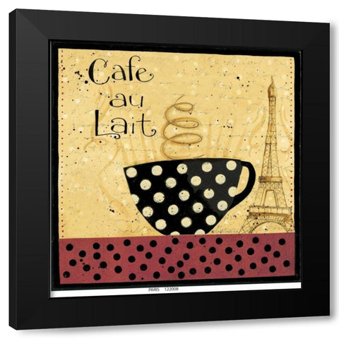Cafe Au Lait Black Modern Wood Framed Art Print by DiPaolo, Dan
