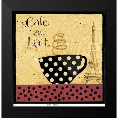 Cafe Au Lait Black Modern Wood Framed Art Print by DiPaolo, Dan