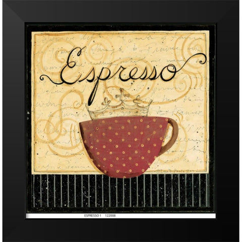 Espresso Stripe Black Modern Wood Framed Art Print by DiPaolo, Dan
