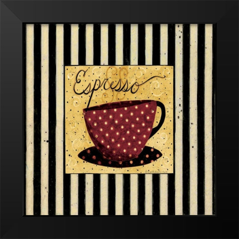 Espresso Stripe Black Modern Wood Framed Art Print by DiPaolo, Dan