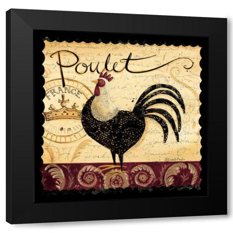 Mr Poulet Black Modern Wood Framed Art Print with Double Matting by DiPaolo, Dan