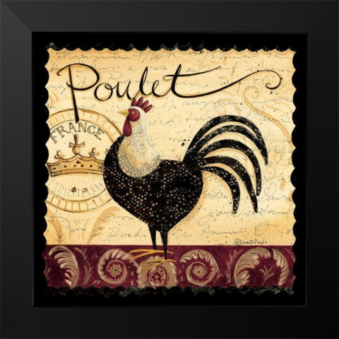 Mr Poulet Black Modern Wood Framed Art Print by DiPaolo, Dan