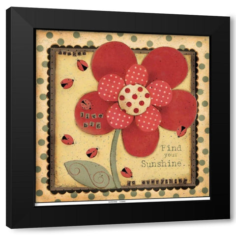 Sunshine Black Modern Wood Framed Art Print with Double Matting by DiPaolo, Dan