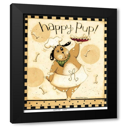 Happy Black Modern Wood Framed Art Print with Double Matting by DiPaolo, Dan