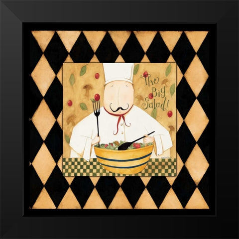 The Big Salad Black Modern Wood Framed Art Print by DiPaolo, Dan
