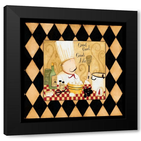 Table Of Joy Black Modern Wood Framed Art Print with Double Matting by DiPaolo, Dan