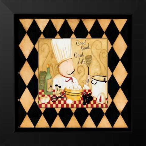 Table Of Joy Black Modern Wood Framed Art Print by DiPaolo, Dan