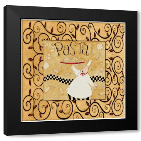 Scroll pasta Black Modern Wood Framed Art Print with Double Matting by DiPaolo, Dan