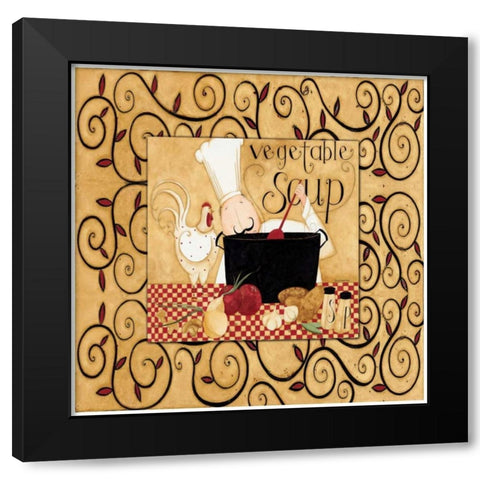 Soup Chef Black Modern Wood Framed Art Print with Double Matting by DiPaolo, Dan