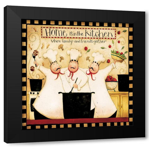 Home Is In The Kitchen Black Modern Wood Framed Art Print with Double Matting by DiPaolo, Dan