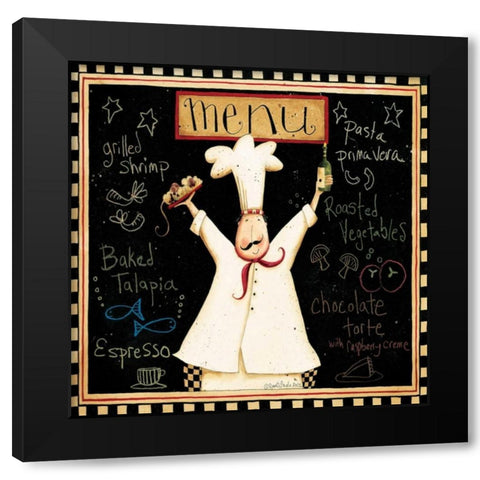 New Menu Black Modern Wood Framed Art Print with Double Matting by DiPaolo, Dan