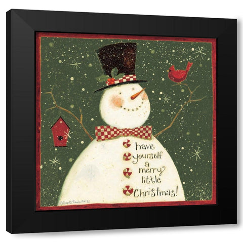 Snowman Have Yourself Black Modern Wood Framed Art Print with Double Matting by DiPaolo, Dan