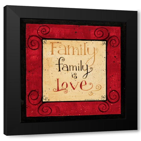 Family Black Modern Wood Framed Art Print by DiPaolo, Dan