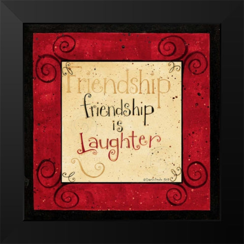 Friendship Black Modern Wood Framed Art Print by DiPaolo, Dan