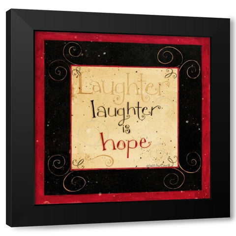 Laughter Black Modern Wood Framed Art Print by DiPaolo, Dan