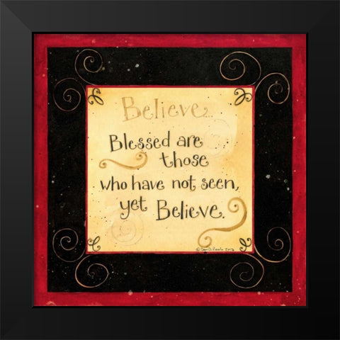 Believe Black Modern Wood Framed Art Print by DiPaolo, Dan
