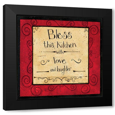 Bless 2 Black Modern Wood Framed Art Print with Double Matting by DiPaolo, Dan