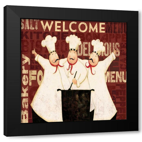 Welcome Chef Black Modern Wood Framed Art Print with Double Matting by DiPaolo, Dan