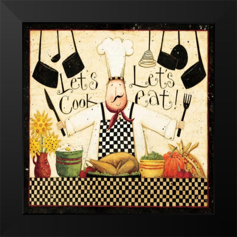 Lets Cook Black Modern Wood Framed Art Print by DiPaolo, Dan