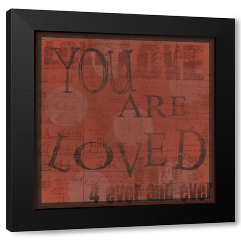 Loved 2 Black Modern Wood Framed Art Print with Double Matting by DiPaolo, Dan