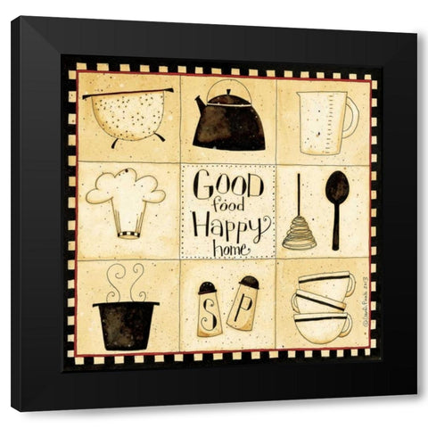 Good Food Black Modern Wood Framed Art Print with Double Matting by DiPaolo, Dan