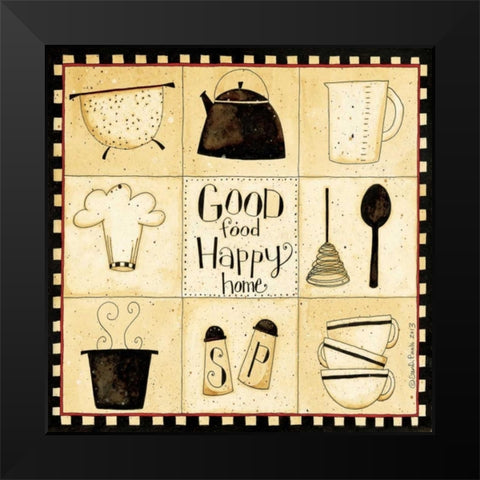Good Food Black Modern Wood Framed Art Print by DiPaolo, Dan