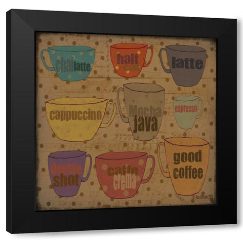 Coffee Blend Black Modern Wood Framed Art Print with Double Matting by DiPaolo, Dan
