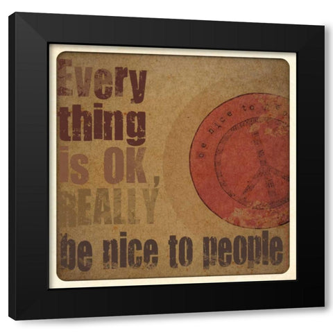 Its OK Black Modern Wood Framed Art Print with Double Matting by DiPaolo, Dan