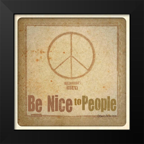 Peace Black Modern Wood Framed Art Print by DiPaolo, Dan