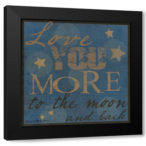 Love You More Final Black Modern Wood Framed Art Print with Double Matting by DiPaolo, Dan