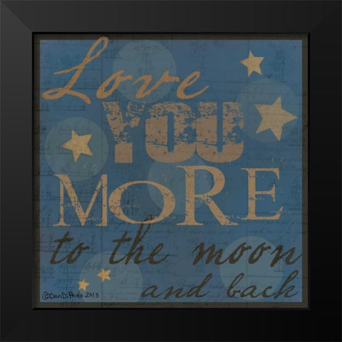 Love You More Final Black Modern Wood Framed Art Print by DiPaolo, Dan