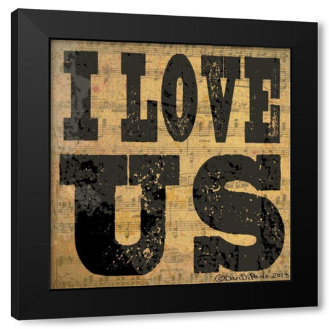 I Love Us Black Modern Wood Framed Art Print by DiPaolo, Dan