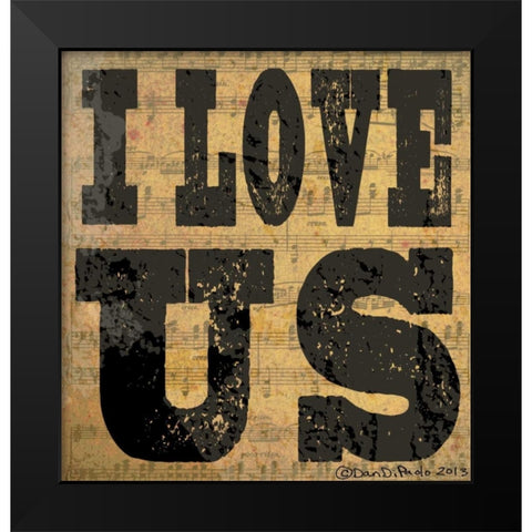 I Love Us Black Modern Wood Framed Art Print by DiPaolo, Dan