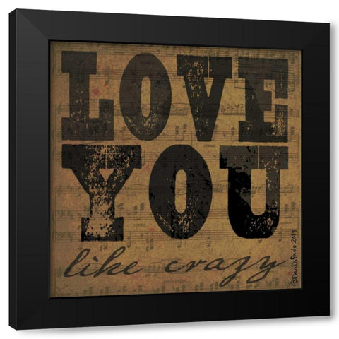 Love Like Crazy Black Modern Wood Framed Art Print by DiPaolo, Dan