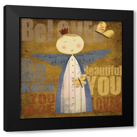 Beautiful You Black Modern Wood Framed Art Print with Double Matting by DiPaolo, Dan