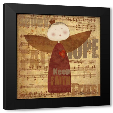Keep Faith Black Modern Wood Framed Art Print by DiPaolo, Dan