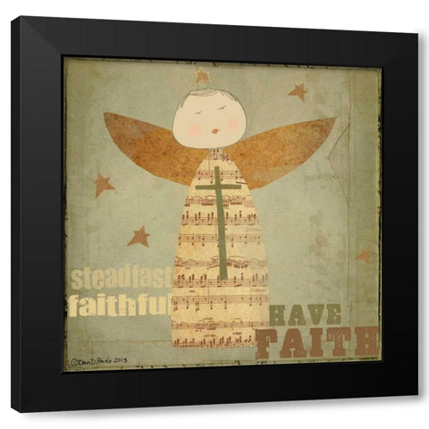 Faithful Angel 4 Black Modern Wood Framed Art Print by DiPaolo, Dan