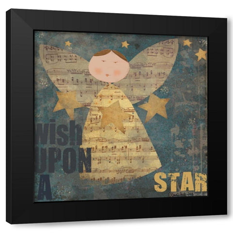 Star Angel 6 Black Modern Wood Framed Art Print by DiPaolo, Dan