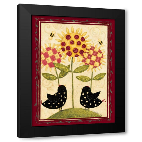 Chicks Black Modern Wood Framed Art Print by DiPaolo, Dan