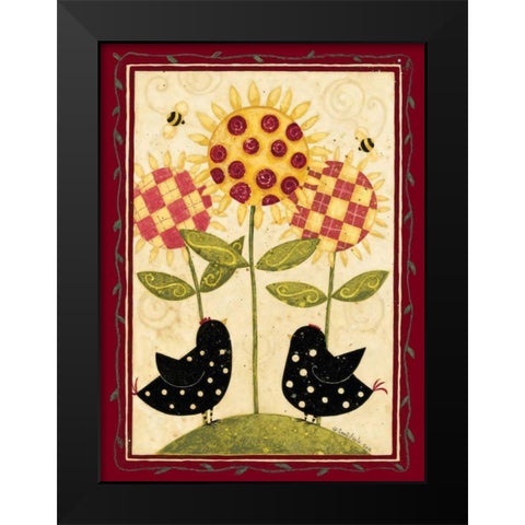 Chicks Black Modern Wood Framed Art Print by DiPaolo, Dan