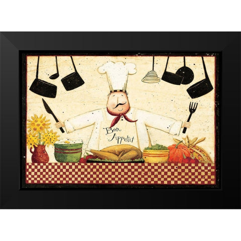 Bon Appetit Black Modern Wood Framed Art Print by DiPaolo, Dan