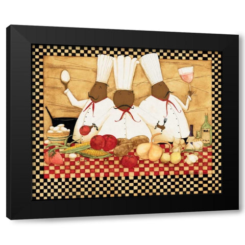Loves To Cook Black Modern Wood Framed Art Print with Double Matting by DiPaolo, Dan