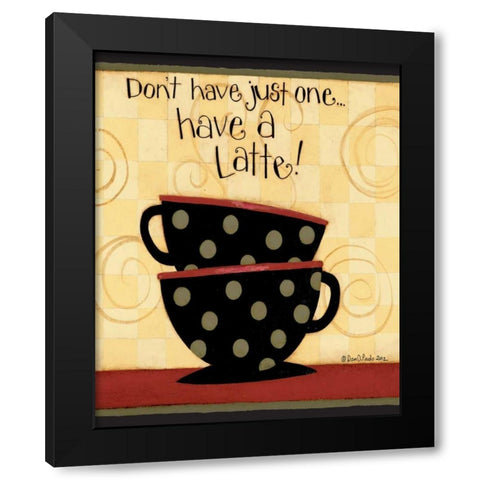 Two Latte Please Black Modern Wood Framed Art Print with Double Matting by DiPaolo, Dan
