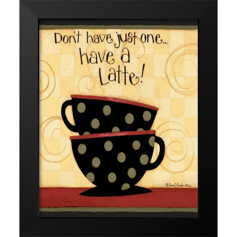 Two Latte Please Black Modern Wood Framed Art Print by DiPaolo, Dan