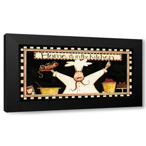 Happy Chef Black Modern Wood Framed Art Print by DiPaolo, Dan