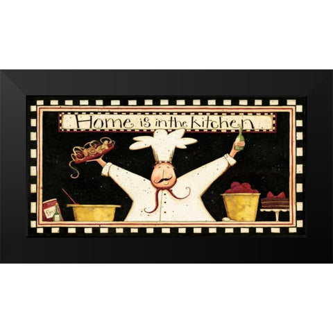 Happy Chef Black Modern Wood Framed Art Print by DiPaolo, Dan