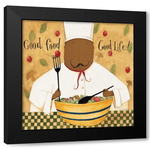 Good Salad Black Modern Wood Framed Art Print by DiPaolo, Dan