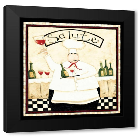 Wine Salute Black Modern Wood Framed Art Print with Double Matting by DiPaolo, Dan