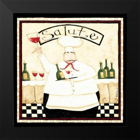 Wine Salute Black Modern Wood Framed Art Print by DiPaolo, Dan