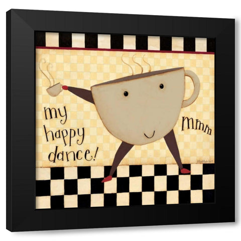Coffee Dance Black Modern Wood Framed Art Print with Double Matting by DiPaolo, Dan